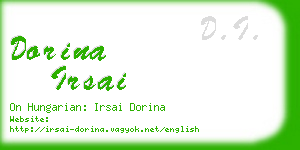 dorina irsai business card